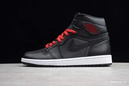 - RETRO BLACK RED 1 JORDAN HIGH SATIN GYM 0925